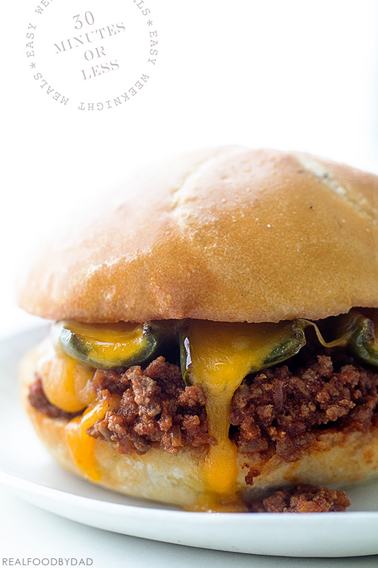 Sriracha Sloppy Joes with Roasted Jalapenos Real Food by Dad