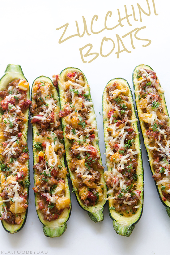 Zuchinni Boats Real Food by Dad