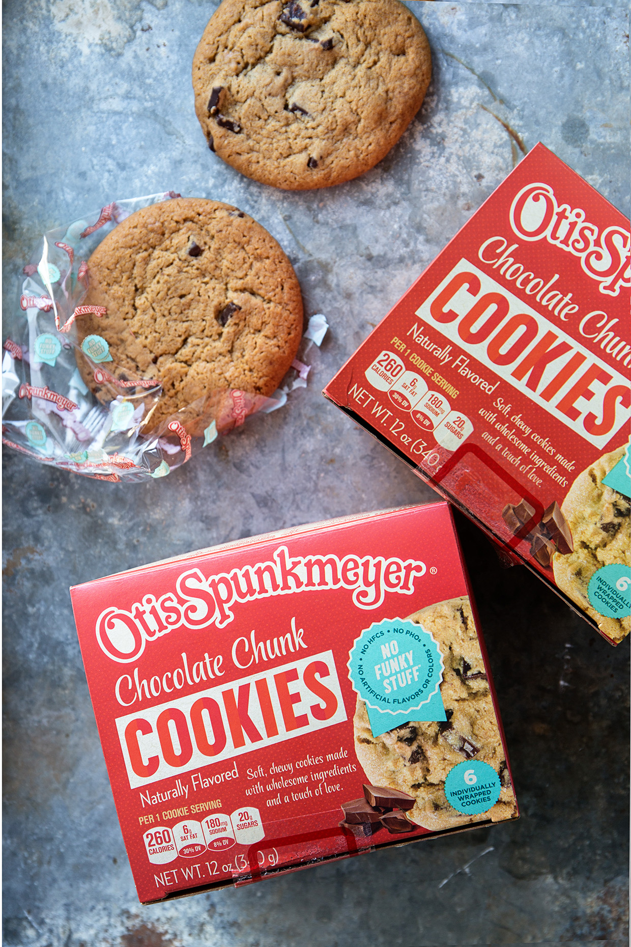 Otis Spumkmeyer Chocolate Chunk Cookies via Real Food by Dad