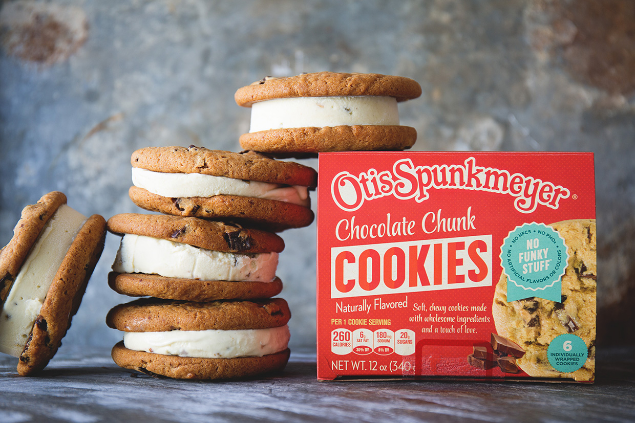 Otis Spumkmeyer Chocolate Chunk Ice Cream Sandwiches from Real Food by Dad