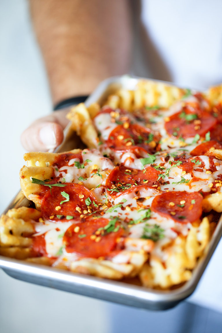 Waffled Pizza Fries via Real Food by Dad