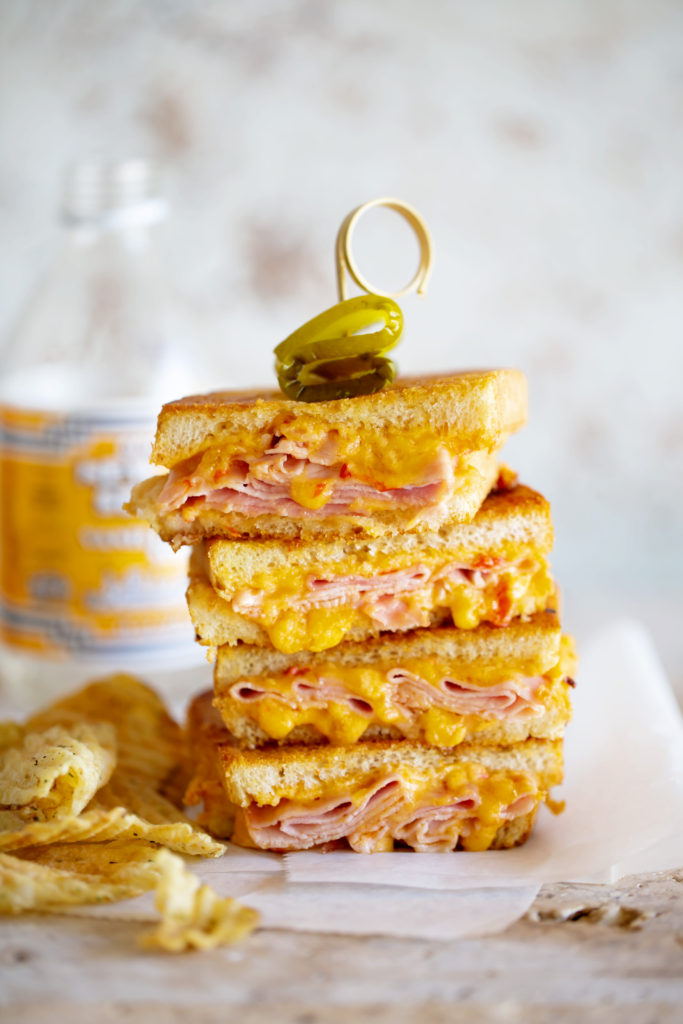 Grilled Pimento Cheese and Ham Melt